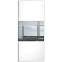 Spacepro Sliding Wardrobe Door Wideline White Panel & Mirror - 2220 x 762mm