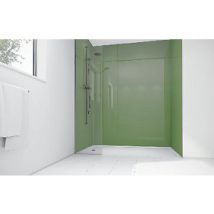 Mermaid Forest Green Acrylic 2 Sided Shower Panel Kit 1200mm x 900mm