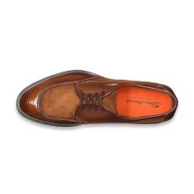 Men’s light brown leather and suede Derby shoe