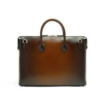 Dunkelbraune Leder-Laptoptasche