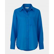 Women's Blue Tencel Oversized Shirt 14