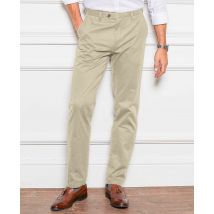 Men's Classic Fit Stone Flat Front Stretch Cotton Chinos - W30" - L34"
