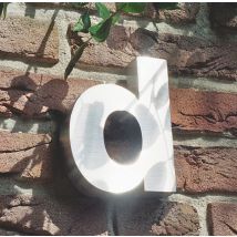 3D Kleinbuchstabe d aus Edelstahl - Höhe 16 cm und Tiefe 3 cm