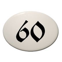 Hausnummer aus Porzellan handbemalt und oval