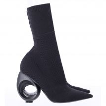 Burberry Kimberley Puntige Enkelbooties in Zwarte Gebreide Stretchstof