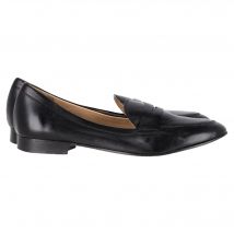 Iris & Ink Pennyloafers in Zwart Leer