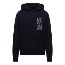 Heren Boss x Russell Athletic Kroody Knitted Hoody in Navy