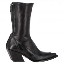 Givenchy Schuin-Hak Halflange Enkellaarsjes in Zwart Leer