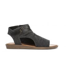 Blowfish Malibu Dames Charcoal Strappy Low Wedge Sandalen - Denver