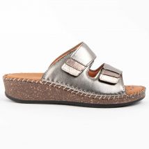 Purapiel Sandalen Met Een Sleehak Leida2 Zilver