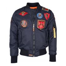 Top Gun bomberjack in pilotenstijl met patches TG20191053