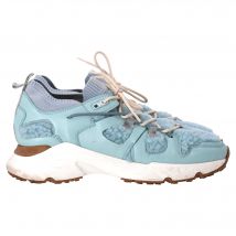 Tod's Gelooide Vetersneakers in Blauw Leer