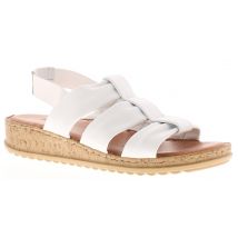 Hush Puppies Dames Sandalen Eden Leer Elastisch wit