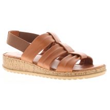 Hush Puppies Dames Sandalen Eden Leer Elastisch Tan