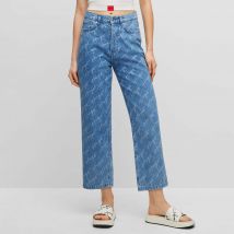 Dames Hugo 933 Regular-Fit Jeans in Blauw