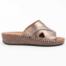 Purapiel Sandalen Met Een Sleehak Leida3 Brons