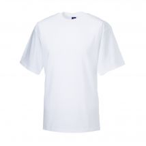 Russell Heren Klassiek Ringspun Katoen T-Shirt (Wit)