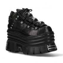 New Rock M-106-C181 Zwarte Gothic Punk Chunky Platform Enkellaarsjes