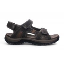 Caterpillar Heren Donkerbruine Leren Giles Trekking Sandalen