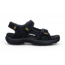 Caterpillar Heren Zwarte Leren Giles Trekking Sandalen