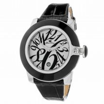 Glam Rock Dameshorloge Kwarts Zwart & Zilver - maat One Size