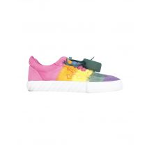 Off White Lage Vulcanized Rainbow Sneakers in Multicolour Canvas