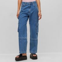 Dames Hugo Gashia Relaxed-Fit Jeans in Blauw