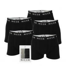 Men's NICCE Galan 5 Pack Boxer Shorts in Black