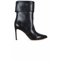 Francesco Russo leren enkellaarsjes zwart