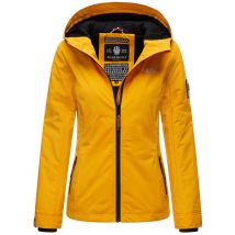 Marikoo dames overgangsjas lichtgewicht water- en windafstotend met capuchon geel