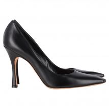 Christian Dior Vierkante Neus Pumps in Zwart Leer