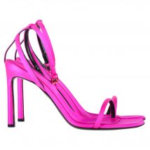 Sergio Rossi Evangelie 95 Enkelband Sandalen in Roze Satijn