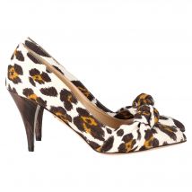 Charlotte Olympia Twist Knot Pumps in Dierprint Canvas