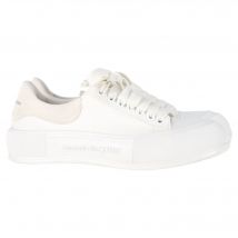 Alexander McQueen Deck Skate Plimsoll Sneakers in Witte Canvas