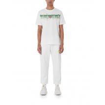 Casablanca Speels Strepen Design Wit T-shirt