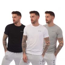 Heren T-shirts NICCE Sully 3 Pack in Zwart Grijs Wit