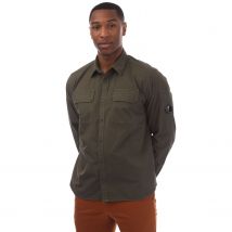 Herenhemd C.P. Company Organic Gabardine Lens in Groen