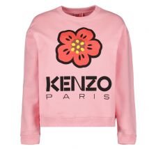 Kenzo Paris bloemlogo roze roze sweatshirt
