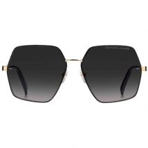 Marc Jacobs donkergrijze SF-lens gouden en zwarte detailzonnebril