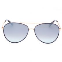 Juicy Couture zilveren lens blauwe detail gouden zonnebril