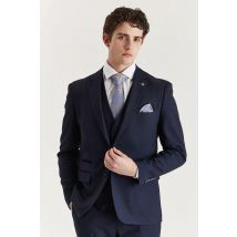 Marineblauwe herenblazer Prince of Wales formele blazer