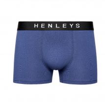 Henleys Heren Inky Boxershorts (Set van 3) (Blauw)