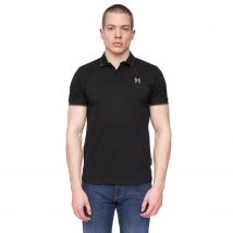 Henleys Heren Henflare Poloshirt (Zwart)