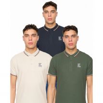 Duck and Cover Heren Melports Poloshirt (Doos van 3) (Veelkleurig)