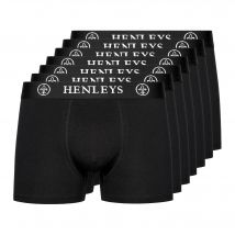 Henleys Heren McBlacken Boxershorts (Set van 7) (Zwart)