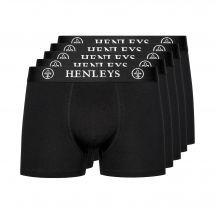 Henleys Heren McBlacken Boxershorts (Set van 5) (Zwart)