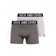Duck and Cover Heren Darton Marl Boxershort (Set van 2) (Grijze Mergel)