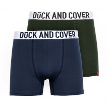 Duck and Cover Heren Galton Boxer Shorts (Set van 2) (Groen/blauw)