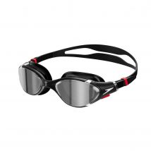 Speedo Heren 2024 2.0 Spiegel Biofuse zwembril (Zwart/Zilver)