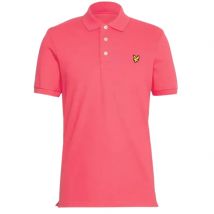 Lyle & Scott elektrisch roze effen poloshirt
